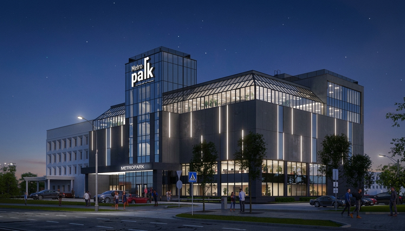 Фасад ТРЦ Metro Park, Витебск